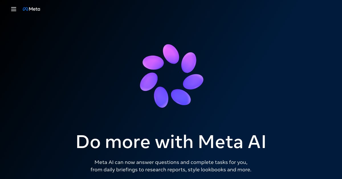 Capture d'écran de Meta AI