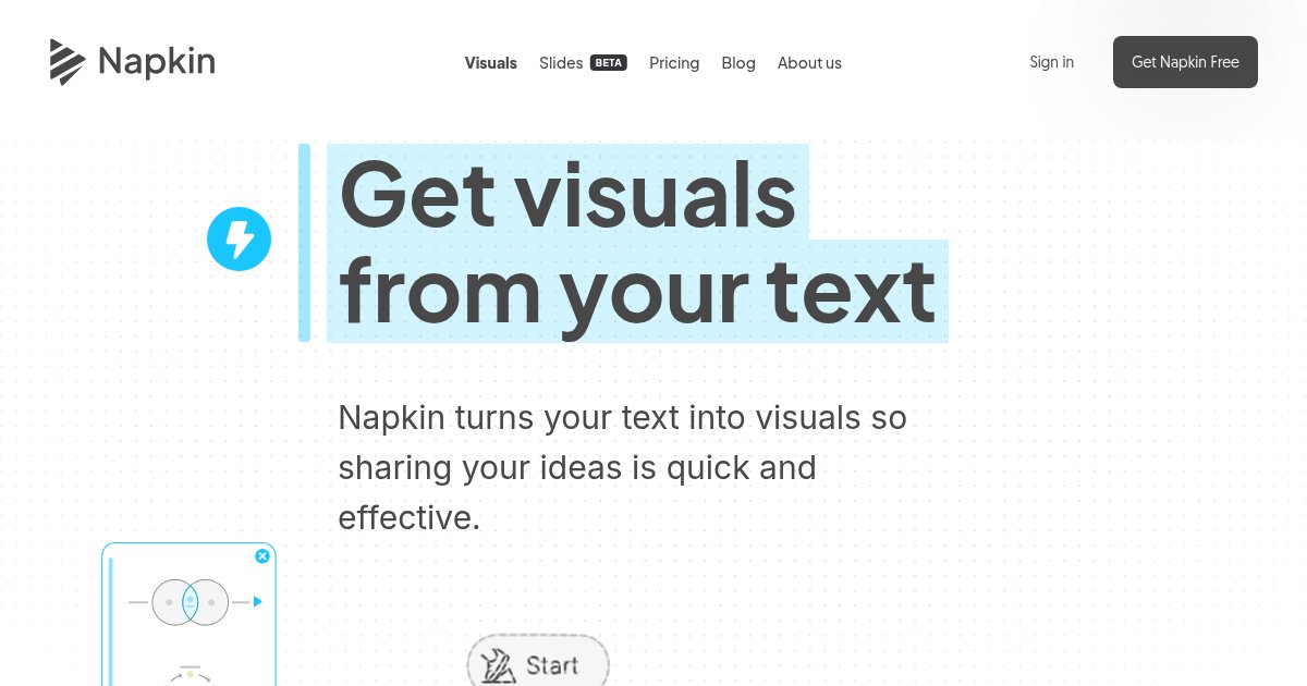 Capture d'écran de Napkin AI
