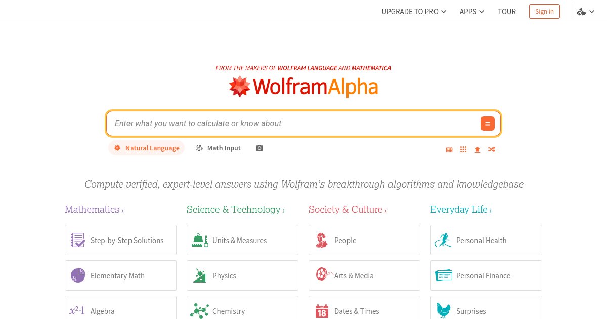 Wolfram Alpha