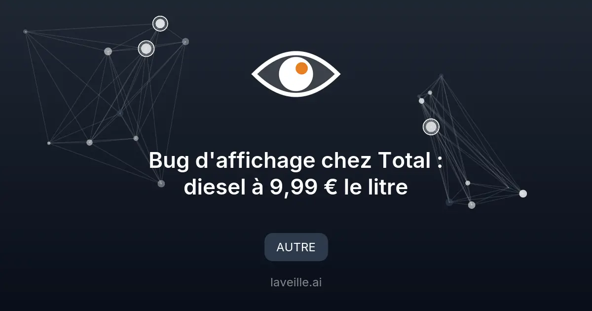 Bug d'affichage chez Total : diesel à 9,99 € le litre