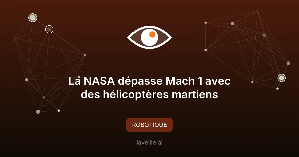 La NASA dépasse Mach 1 avec des hélicoptères martiens
