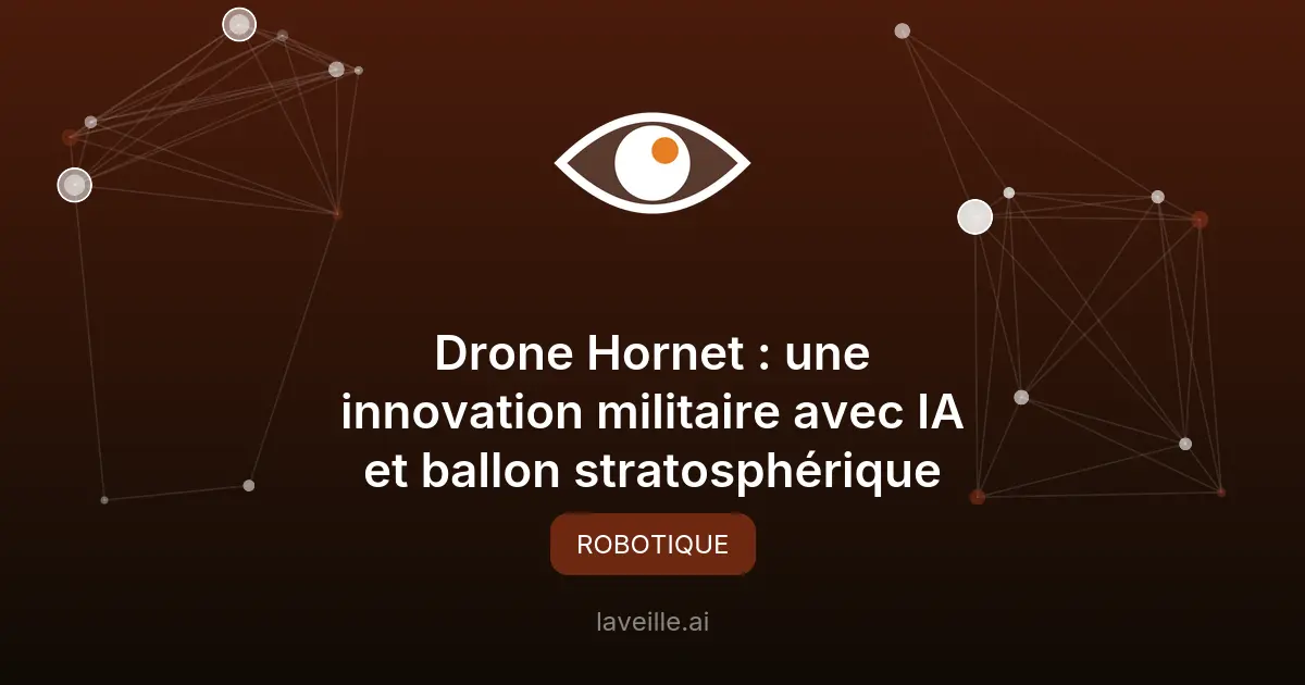 Drone Hornet : une innovation militaire avec IA et ballon stratosphérique