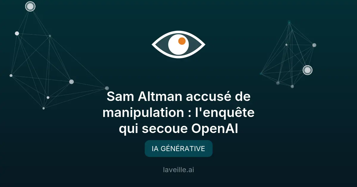Sam Altman accusé de manipulation : l'enquête qui secoue OpenAI