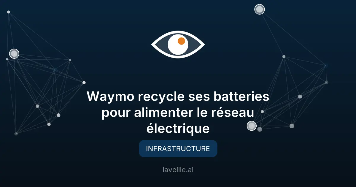 Waymo recycle ses batteries pour alimenter le réseau électrique