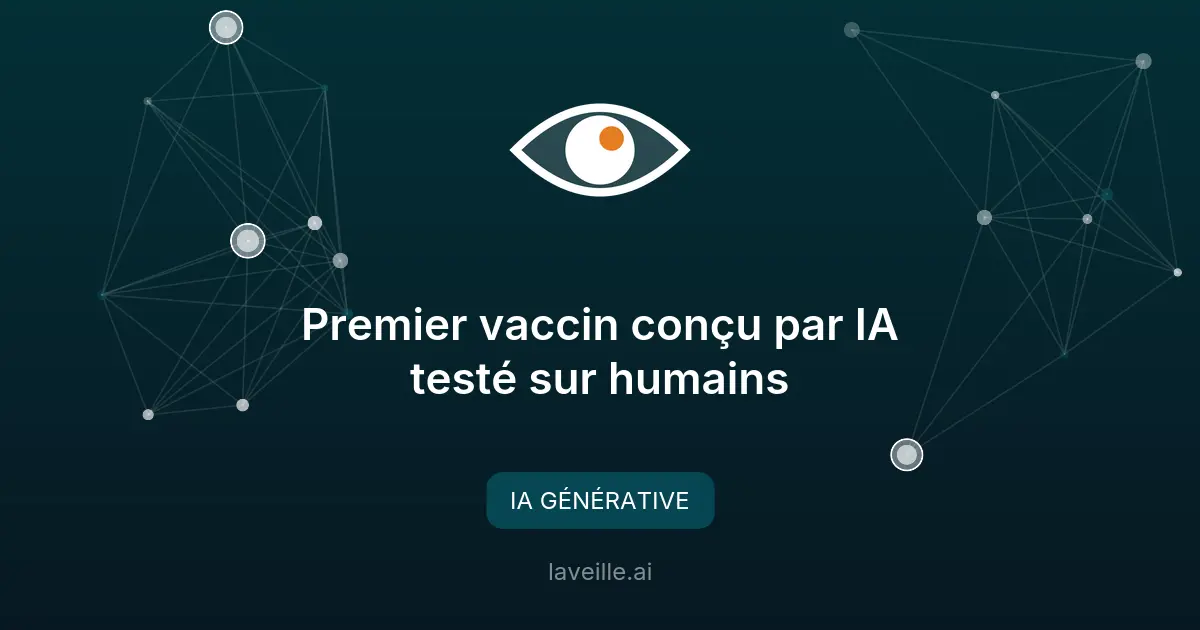 Premier vaccin conçu par IA testé sur humains