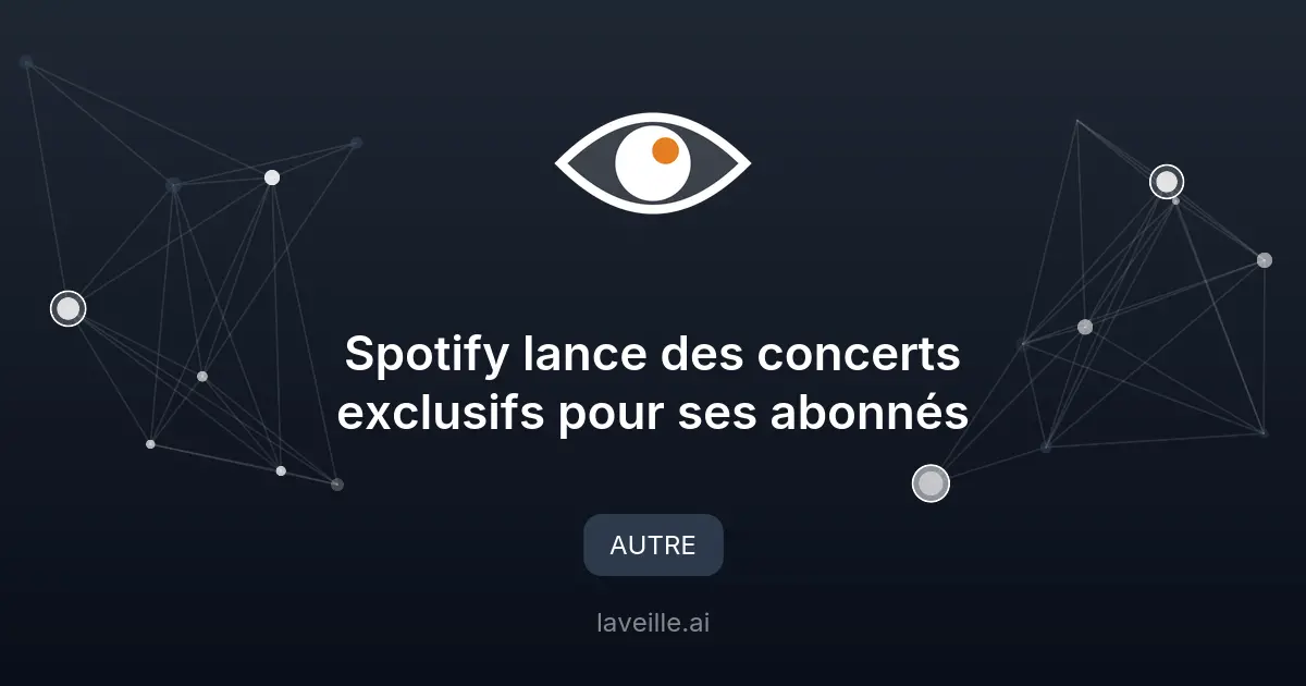 Spotify lance des concerts exclusifs pour ses abonnés