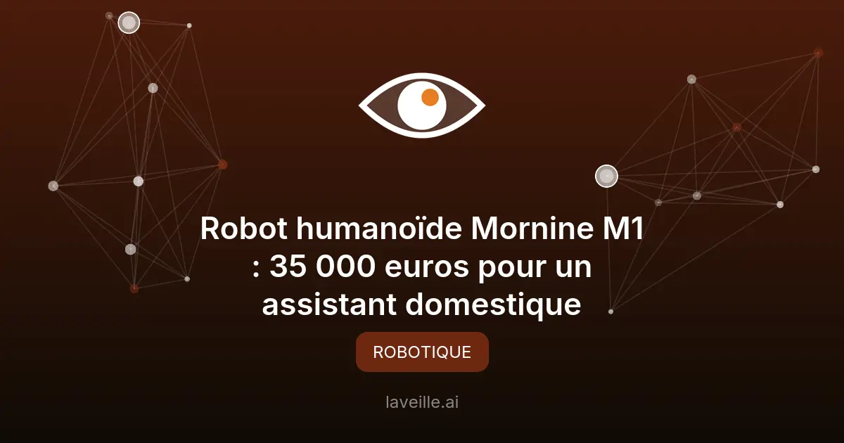 Robot humanoïde Mornine M1 : 35 000 euros pour un assistant domestique