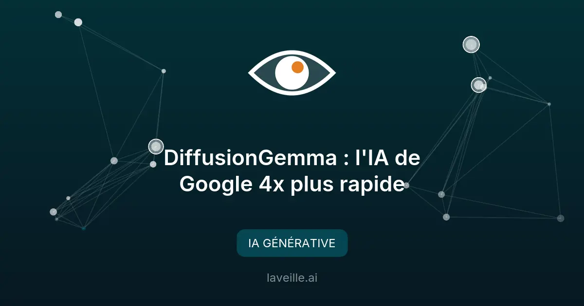 DiffusionGemma : l'IA de Google 4x plus rapide