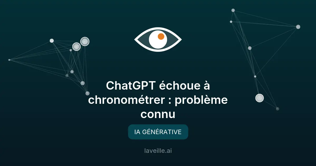 ChatGPT échoue à chronométrer : problème connu