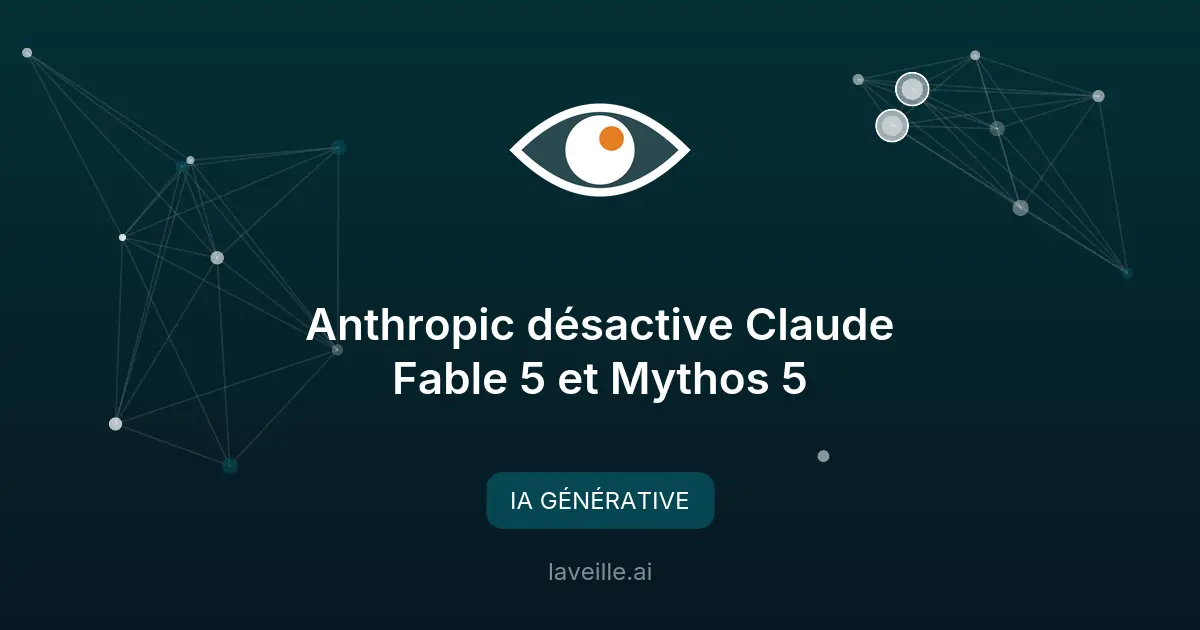 Anthropic désactive Claude Fable 5 et Mythos 5