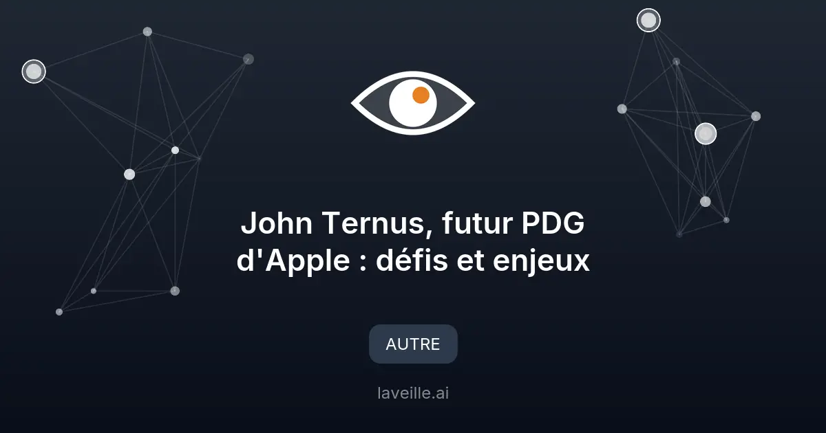 John Ternus, futur PDG d'Apple : défis et enjeux