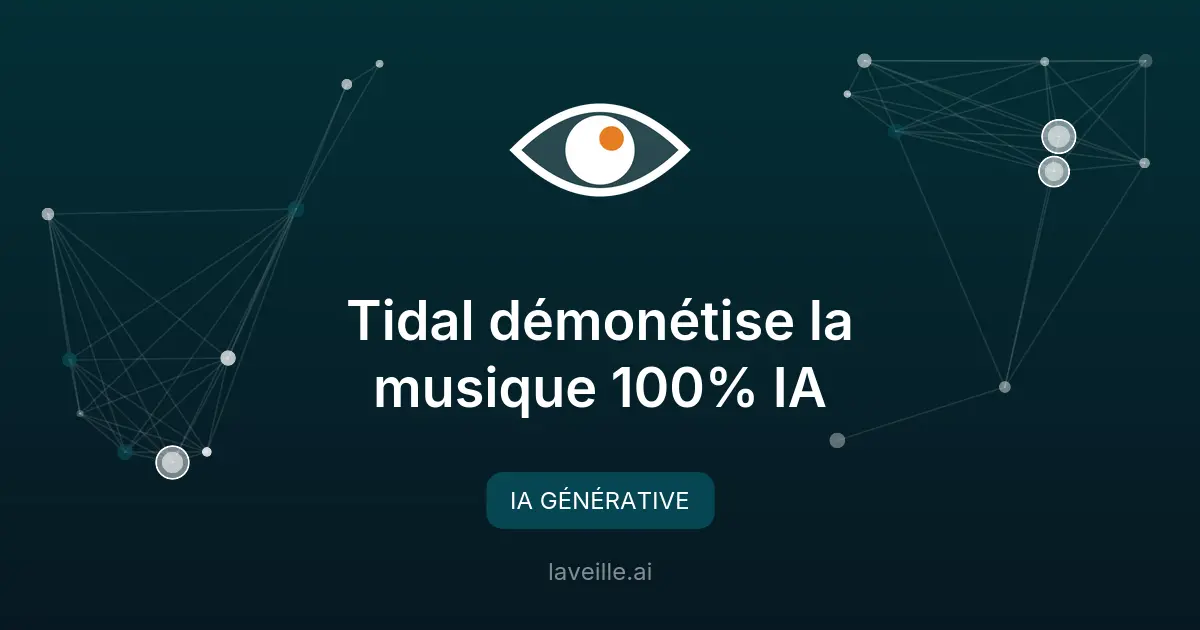 Tidal démonétise la musique 100% IA