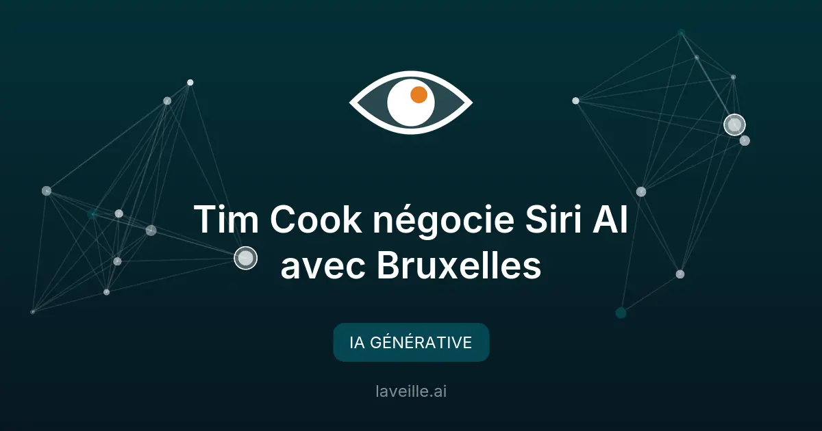 Tim Cook négocie Siri AI avec Bruxelles