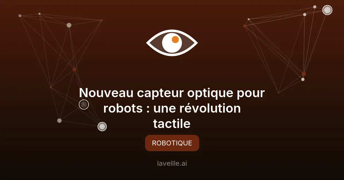 Nouveau capteur optique pour robots : une révolution tactile