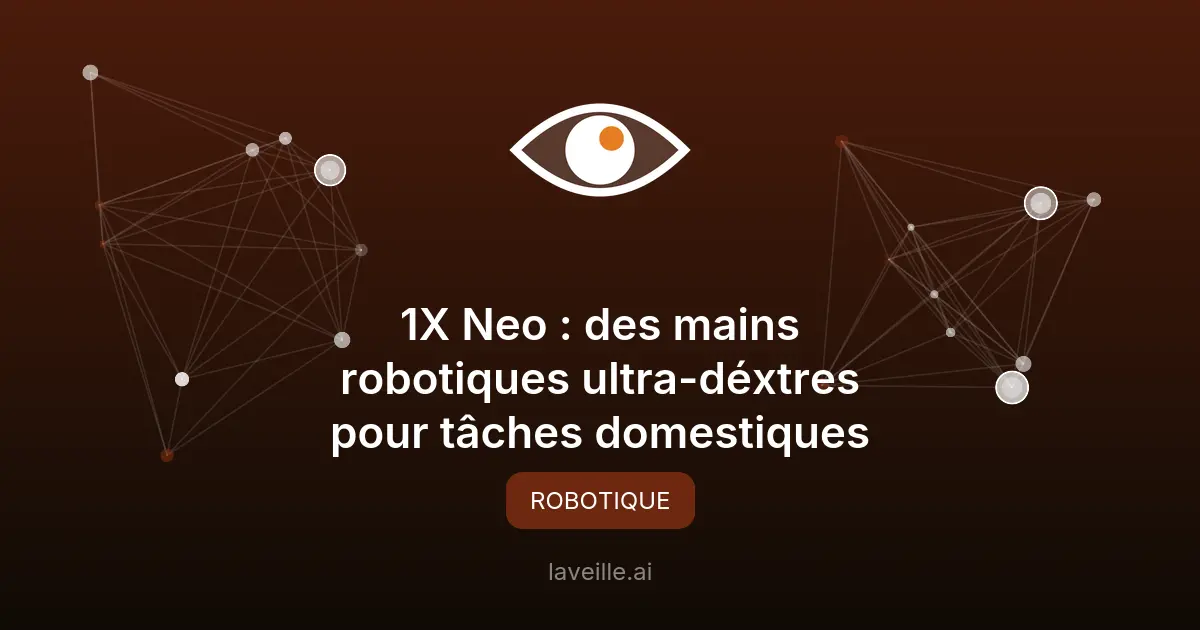 1X Neo : des mains robotiques ultra-déxtres pour tâches domestiques