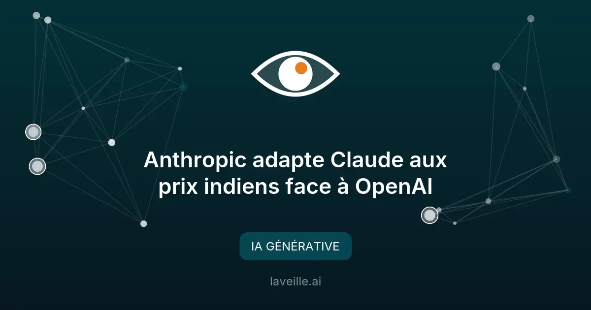 Anthropic adapte Claude aux prix indiens face à OpenAI