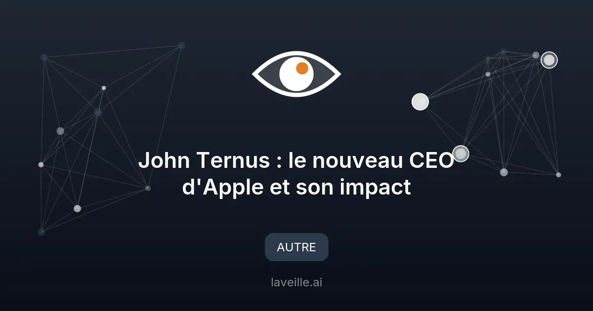 John Ternus : le nouveau CEO d'Apple et son impact