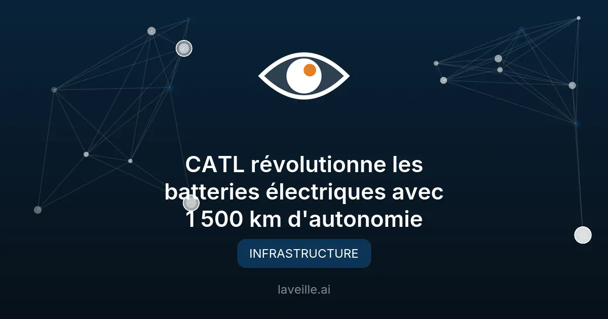 CATL révolutionne les batteries électriques avec 1 500 km d'autonomie