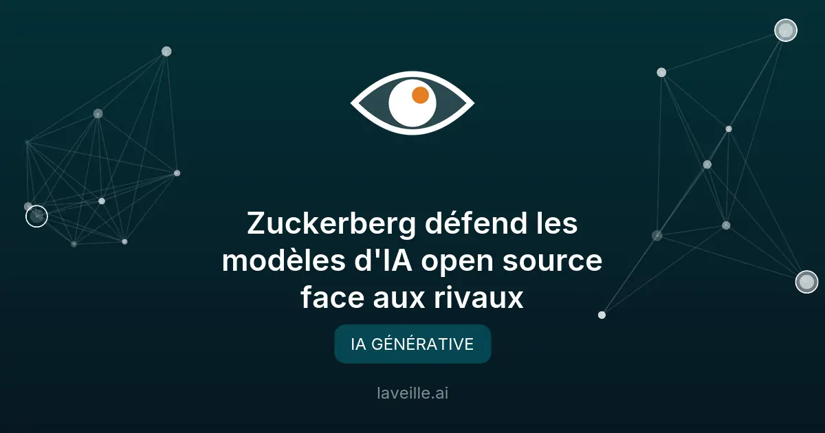 Zuckerberg défend les modèles d'IA open source face aux rivaux