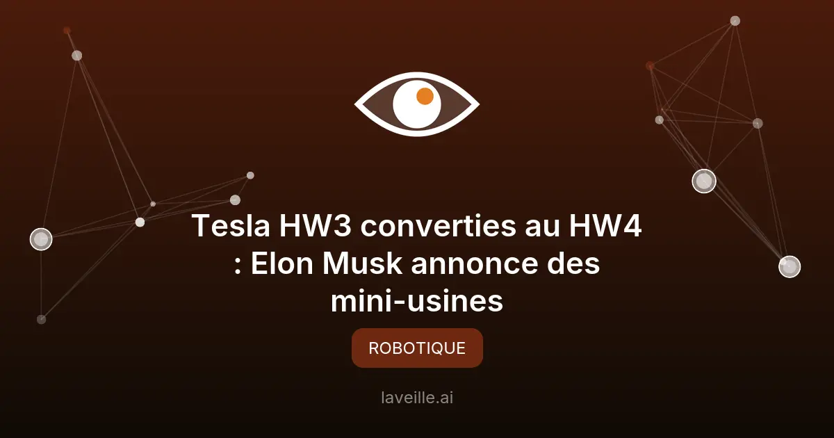 Tesla HW3 converties au HW4 : Elon Musk annonce des mini-usines