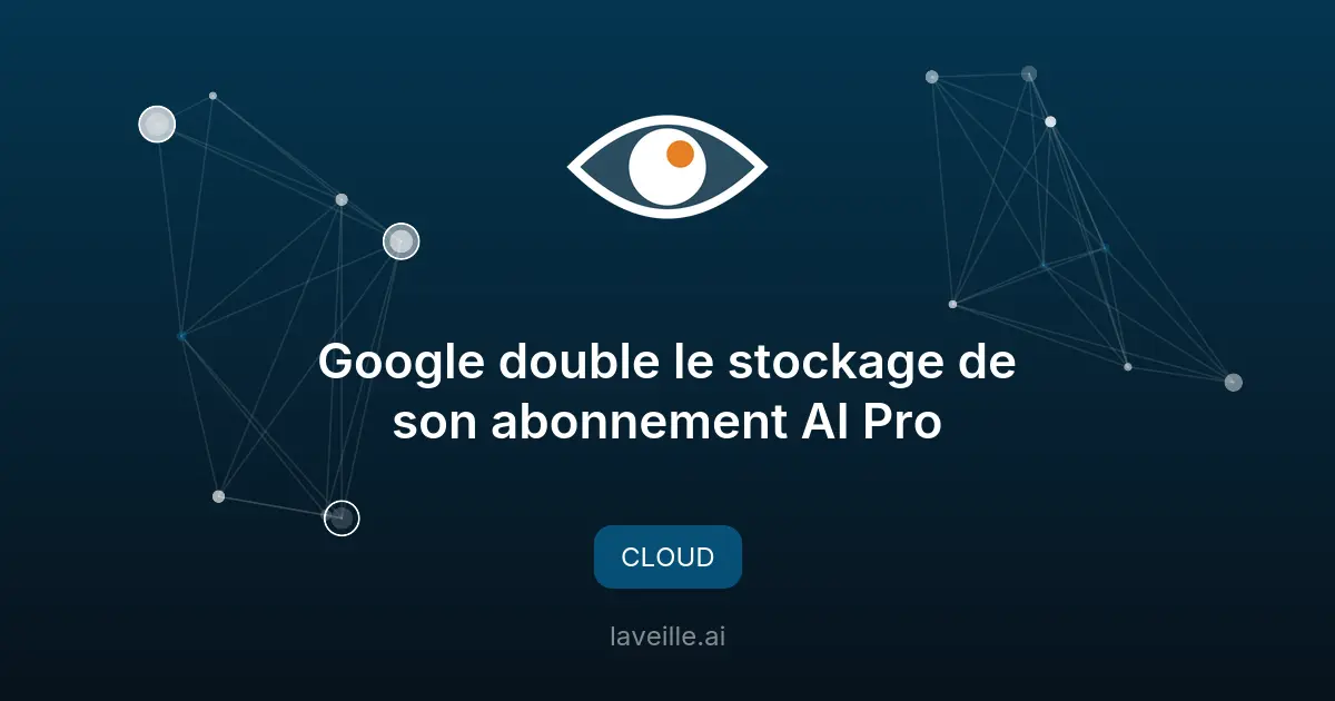 Google double le stockage de son abonnement AI Pro