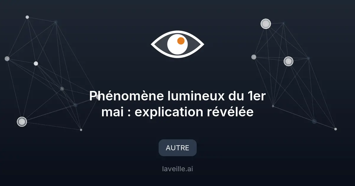 Phénomène lumineux du 1er mai : explication révélée