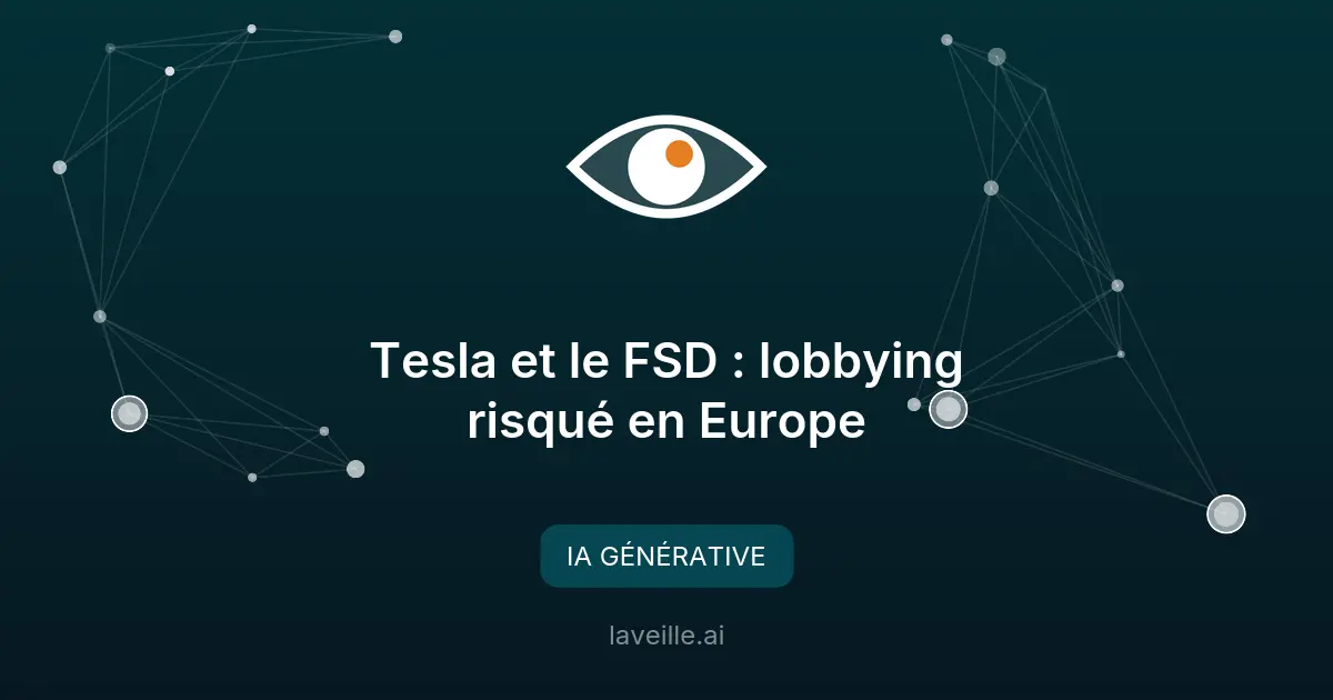 Tesla et le FSD : lobbying risqué en Europe