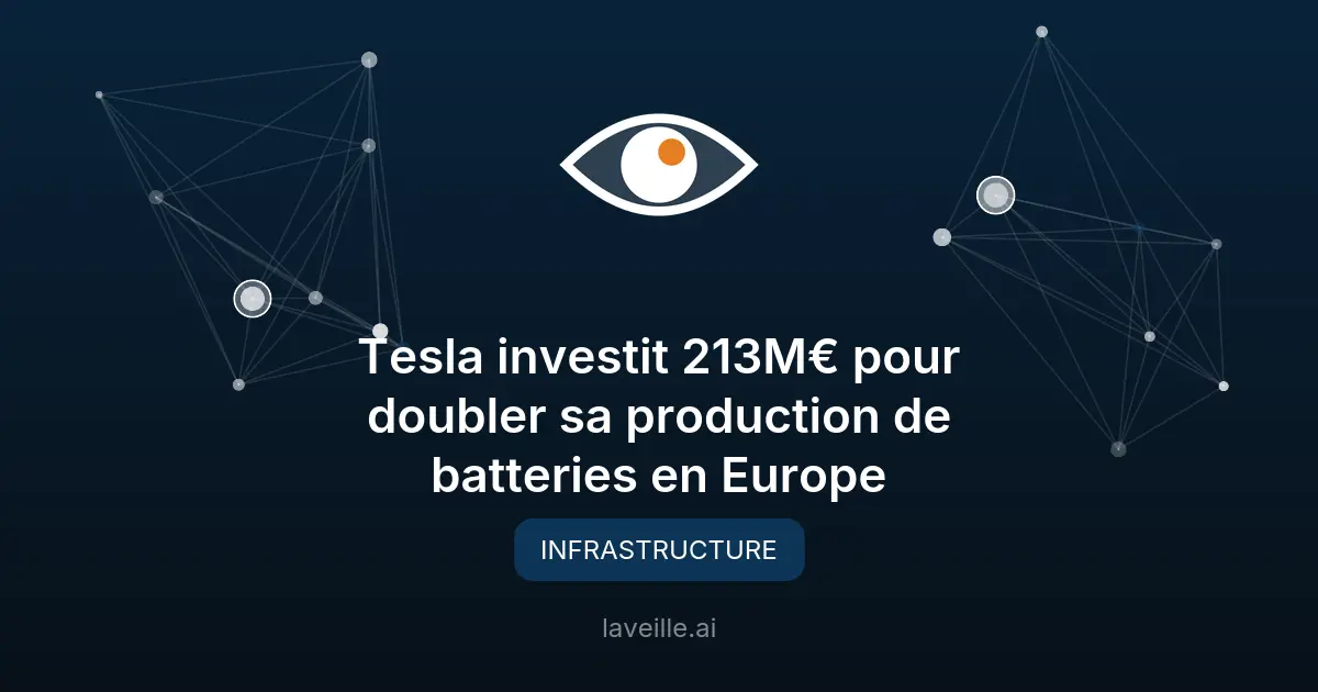 Tesla investit 213M€ pour doubler sa production de batteries en Europe